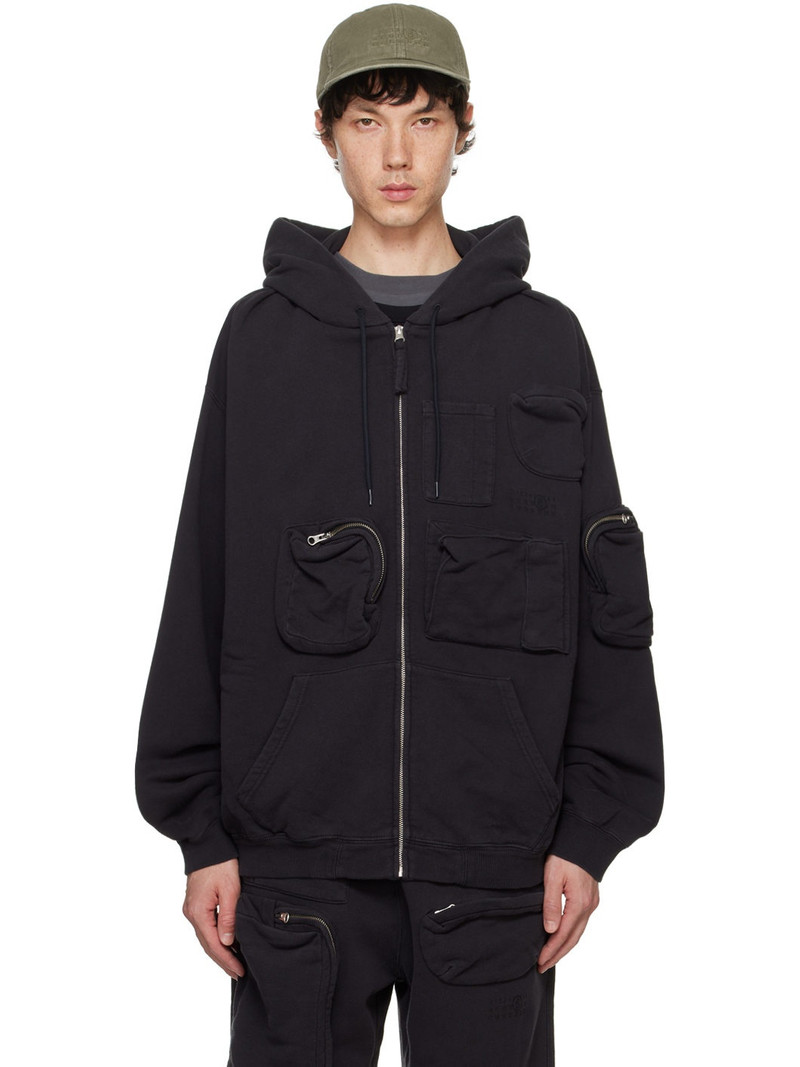 Black Pockets Hoodie 1