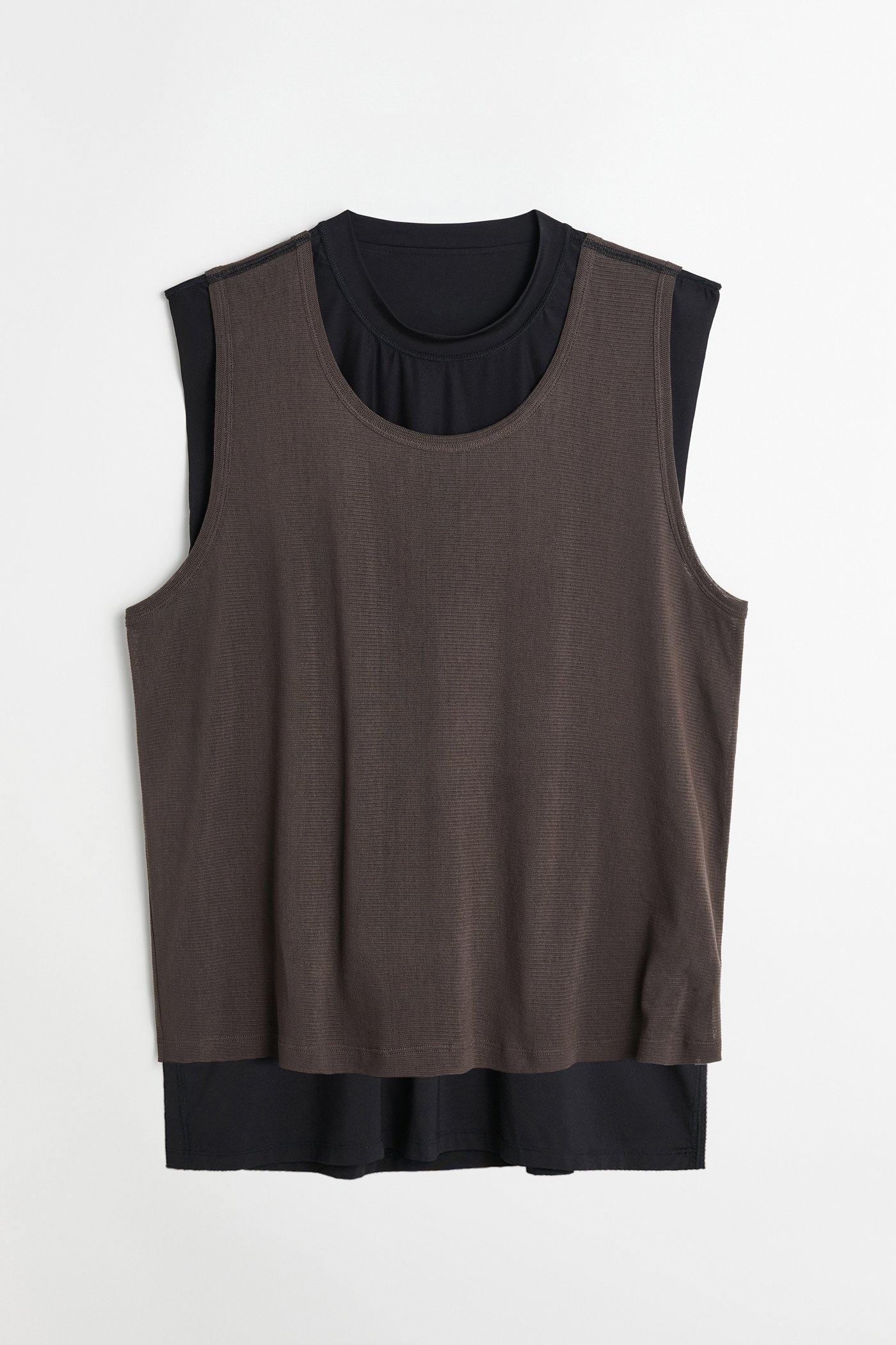 Reversible Feather Tank in Black/Antique Chocolate - 1