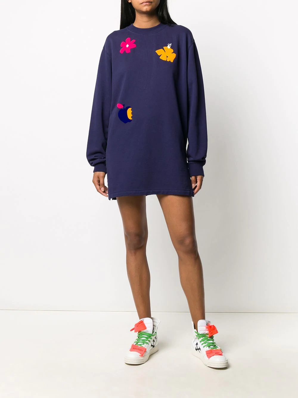 Flower Arrows sweatshirt dress - 3