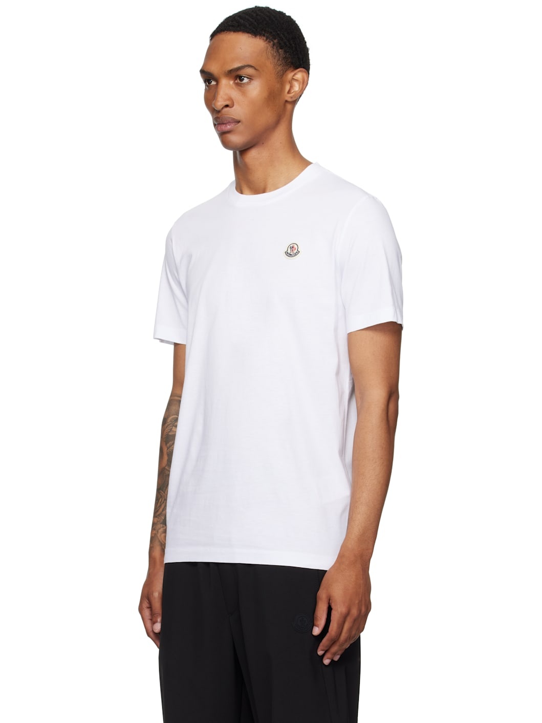 Three-Pack Multicolor Logo Patch Cotton T-shirts - 5