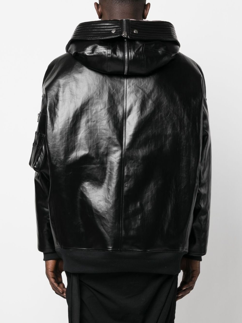 oversized hooded bomber jacket - 4