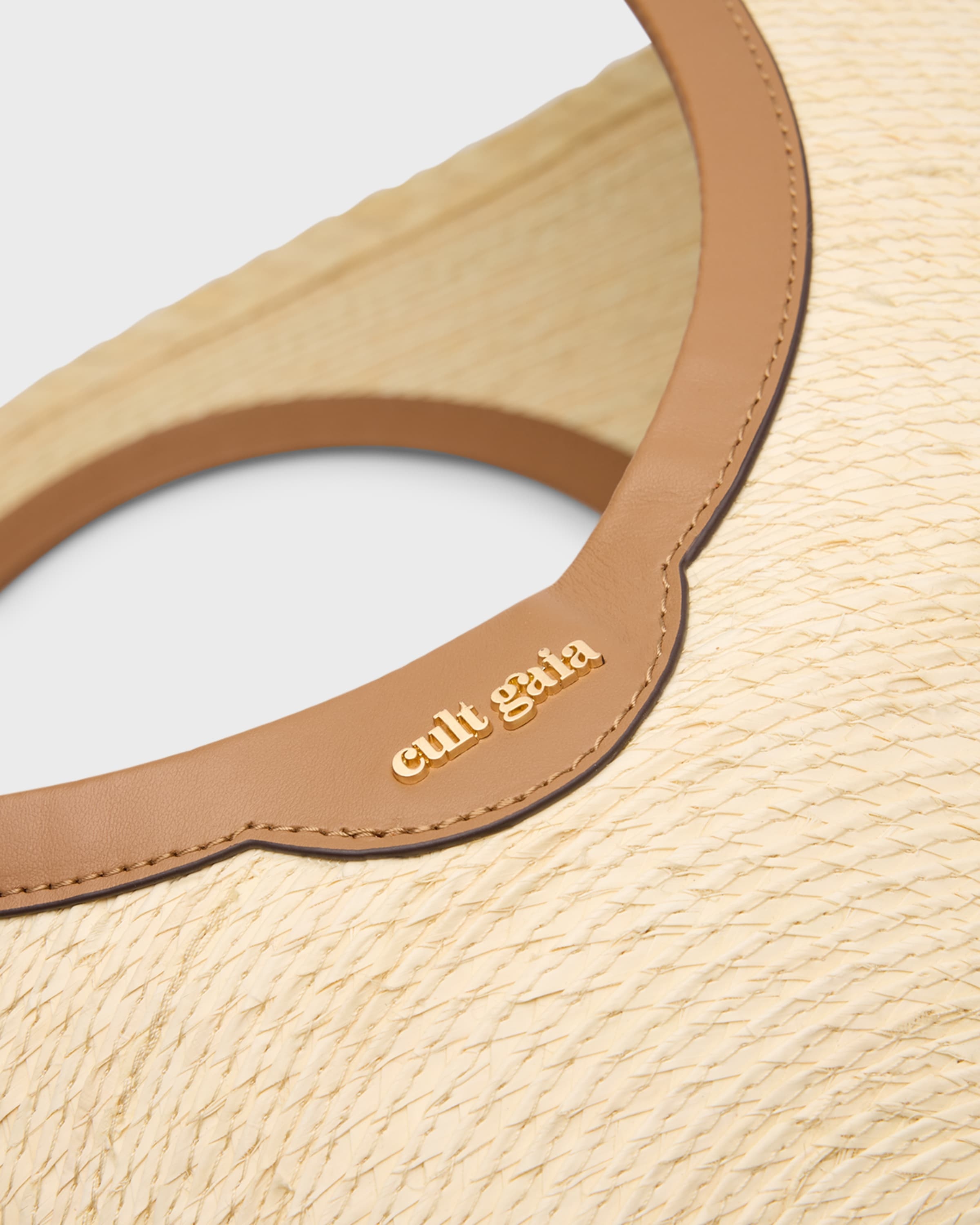 Cult Gaia Amun XL Round Raffia Shoulder Bag | neimanmarcus