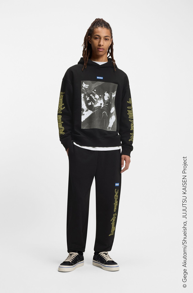 HUGO HUGO X JUJUTSU KAISEN HOODIE WITH MEGUMI AND YUJI PRINT outlook