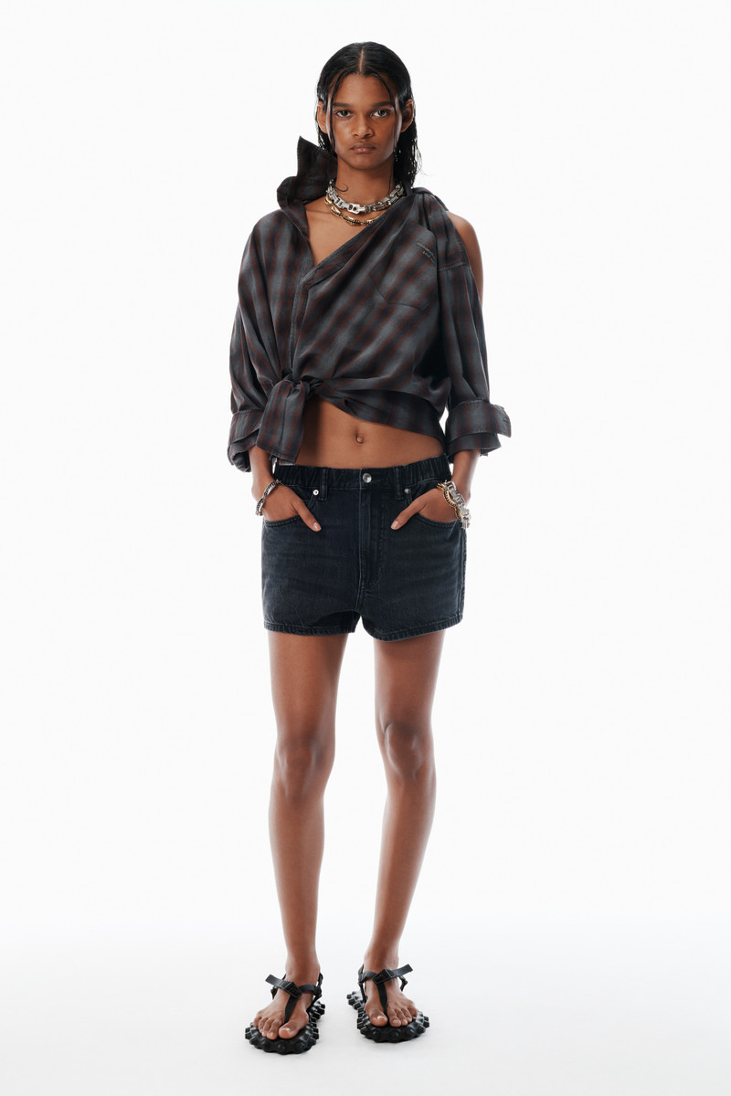 Alexander Wang logo-embossed marathon shorts outlook
