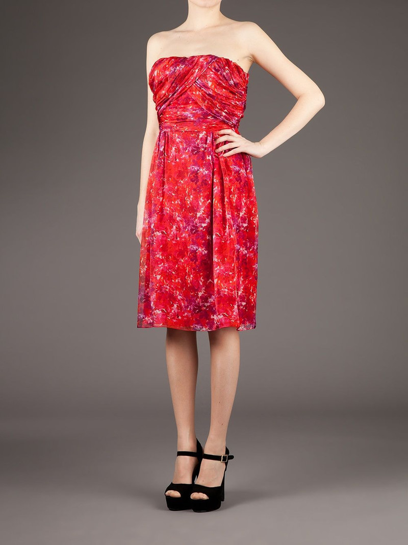 printed strapless dress 3