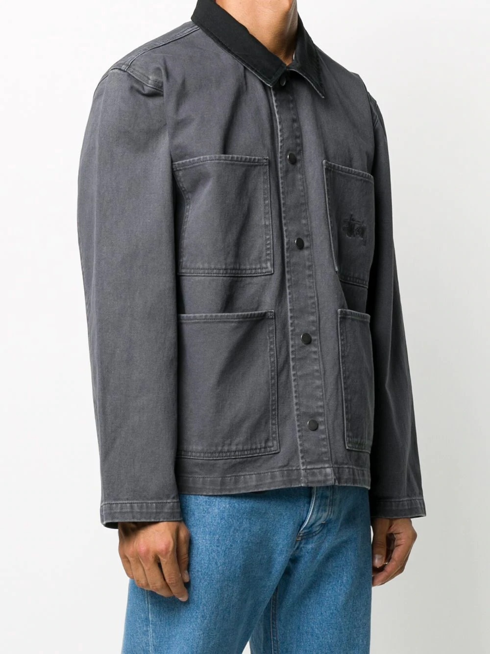 patch-pocket denim jacket - 3