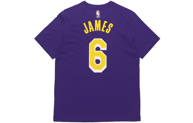 Jordan Air Jordan Los Angeles Lakers LeBron James 6 Casual Sports Basketball Short Sleeve Purple CV9987-557 outlook