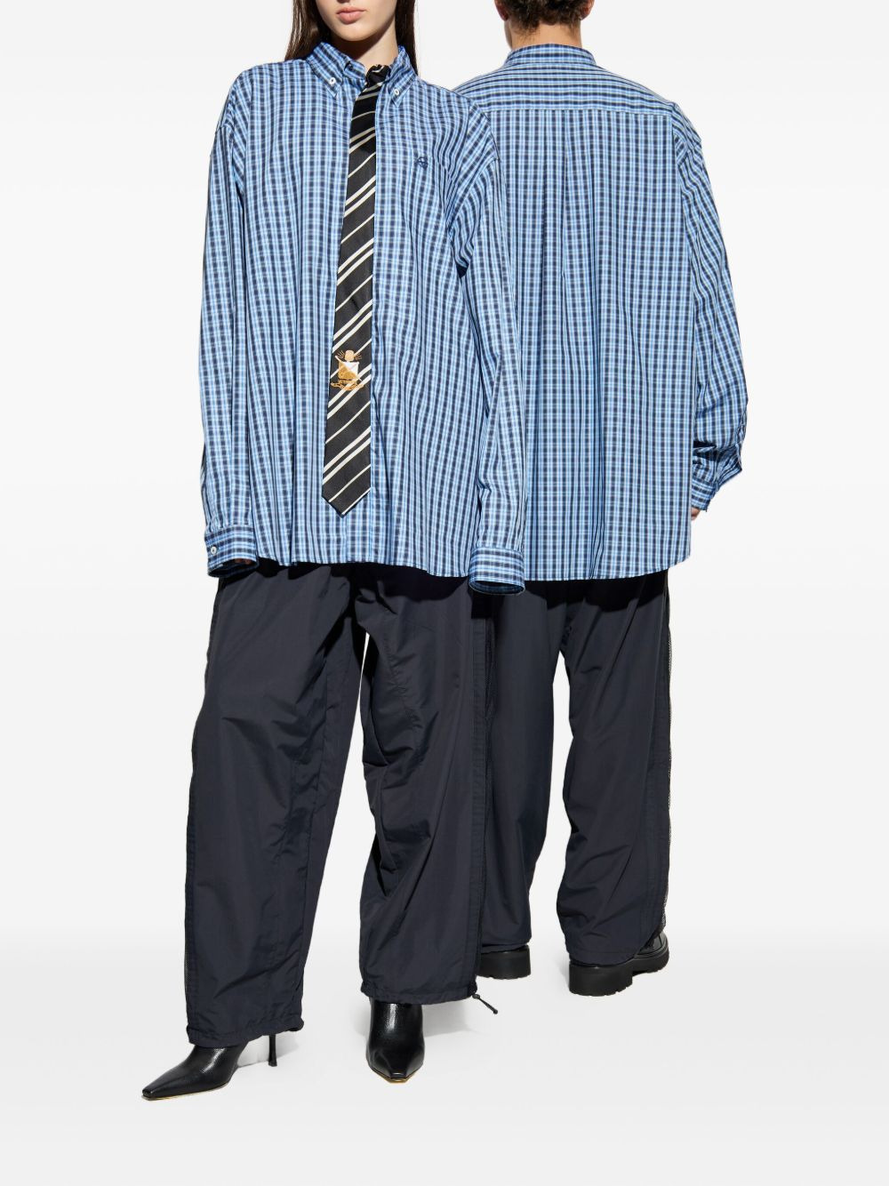 mesh-panel trousers - 5
