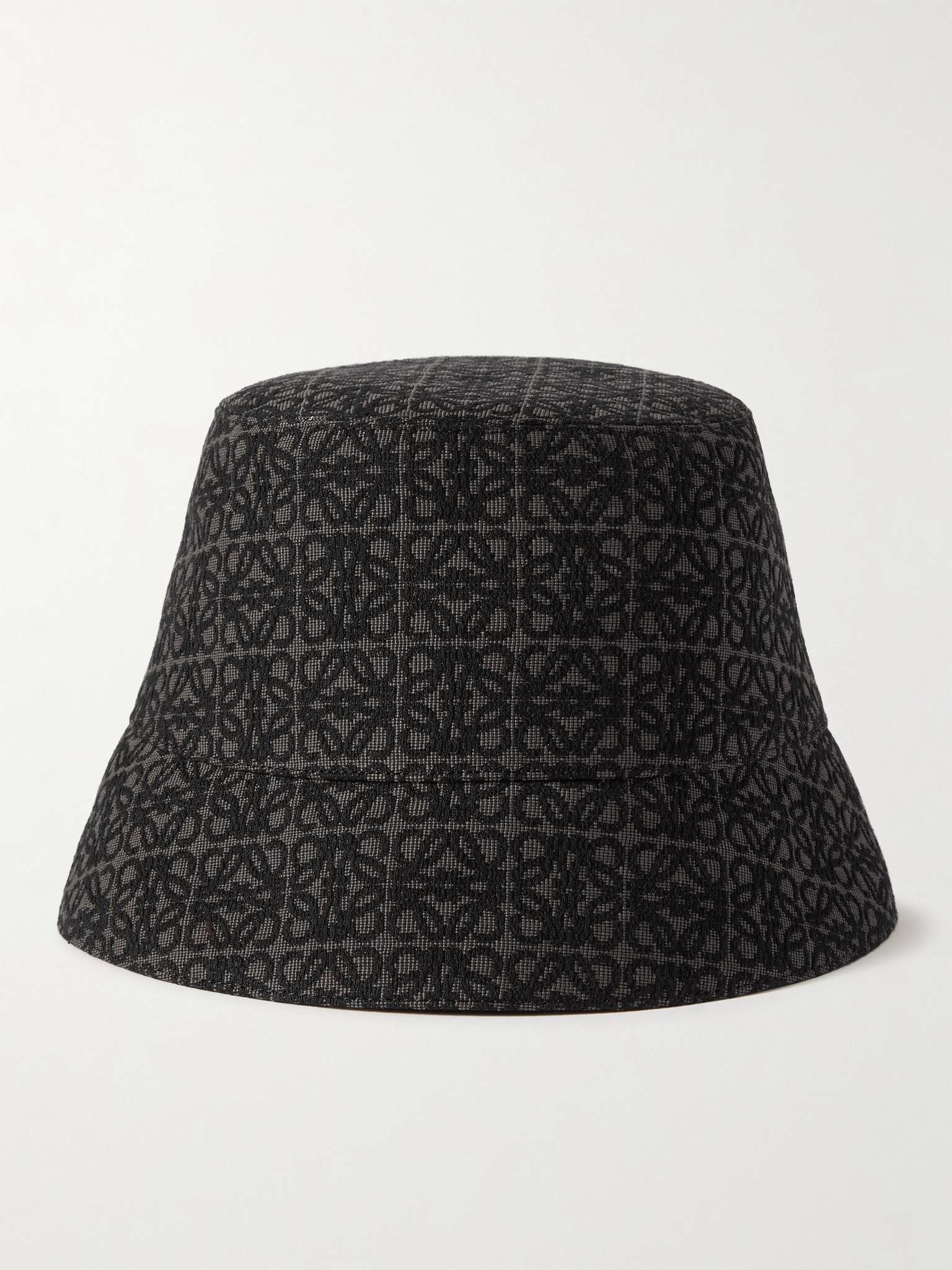Reversible Logo-Jacquard Cotton-Blend and Shell Bucket Hat - 1