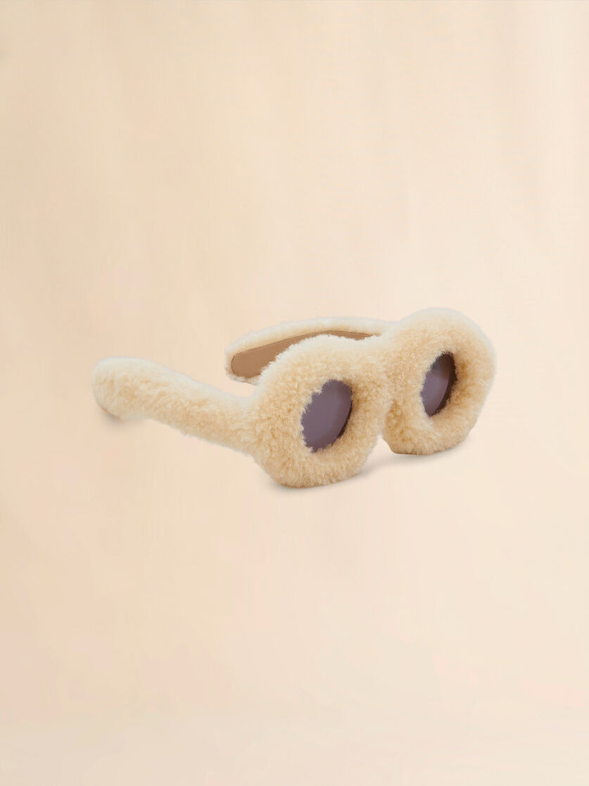 FURRY BEIGE JANTU SUNGLASSES - 3