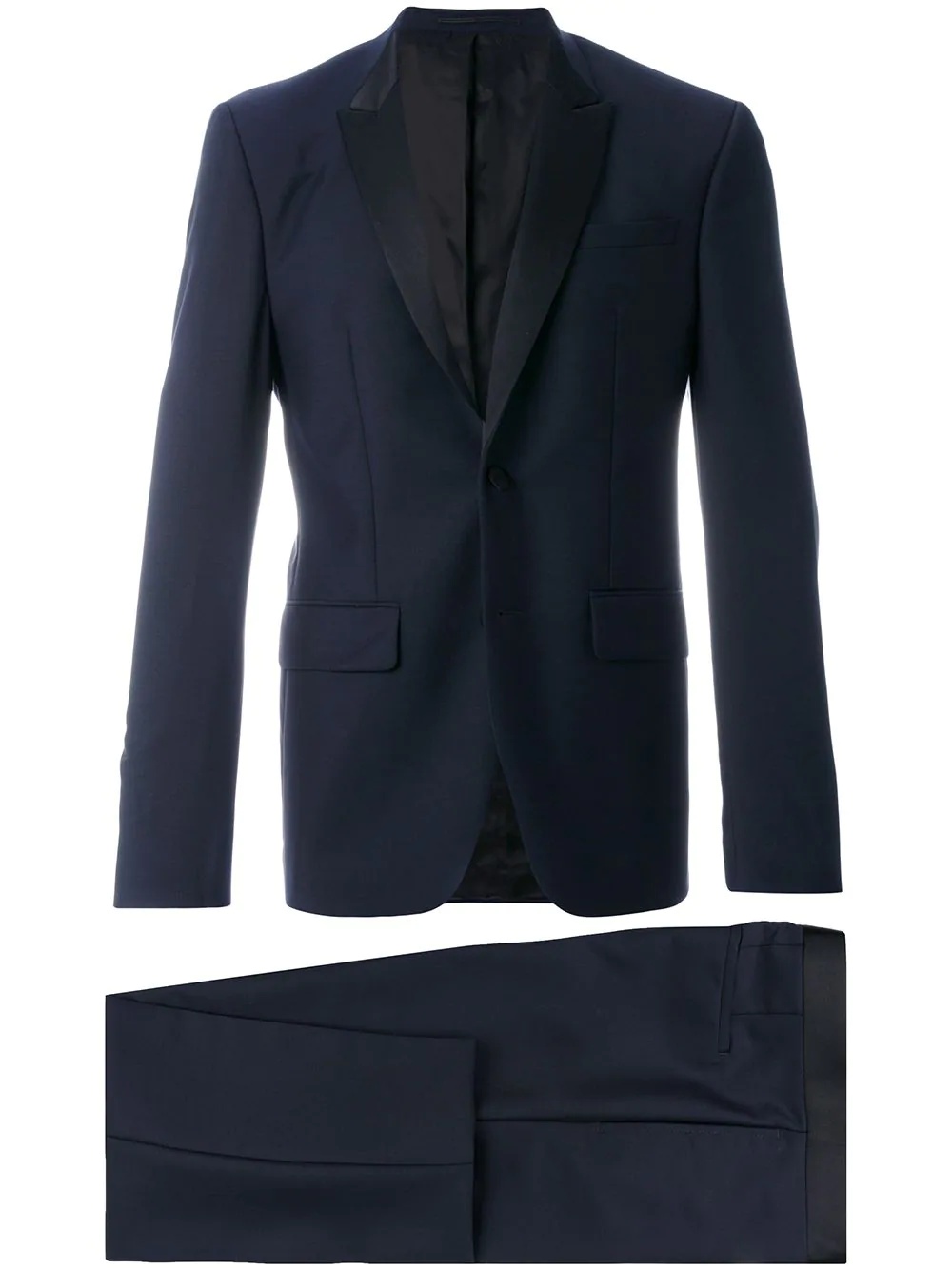 contrast lapel two piece suit - 1