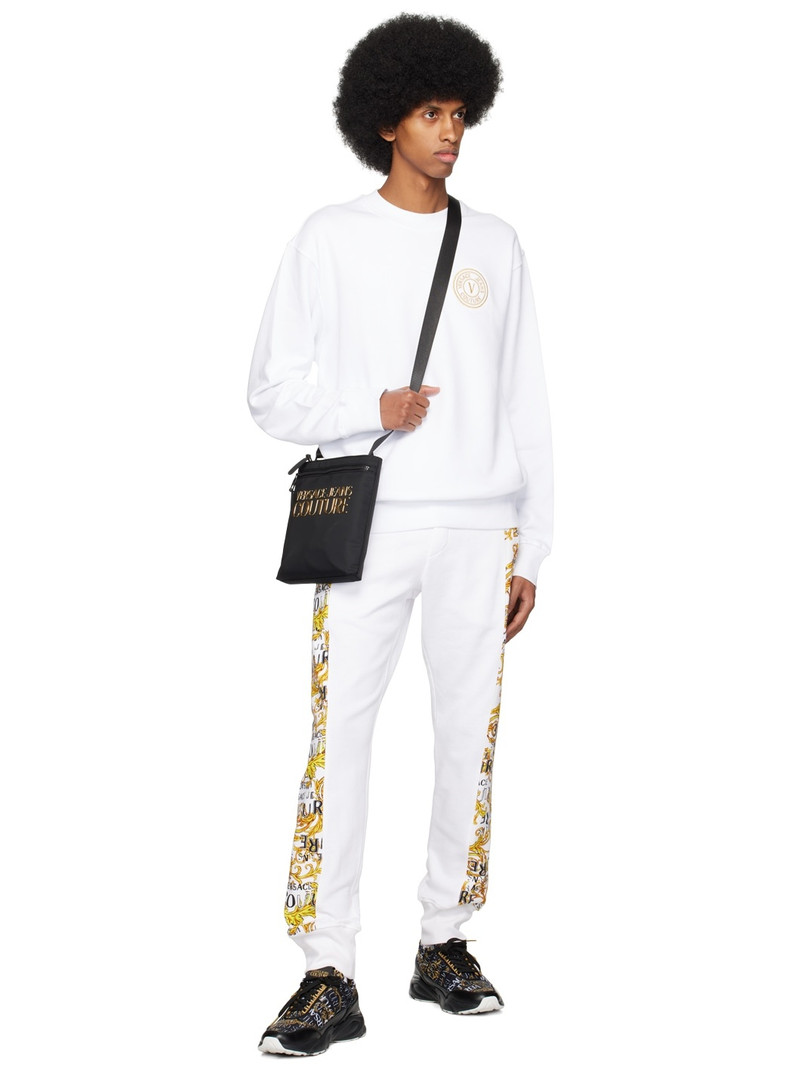 VERSACE JEANS COUTURE White V-Emblem Sweatshirt outlook