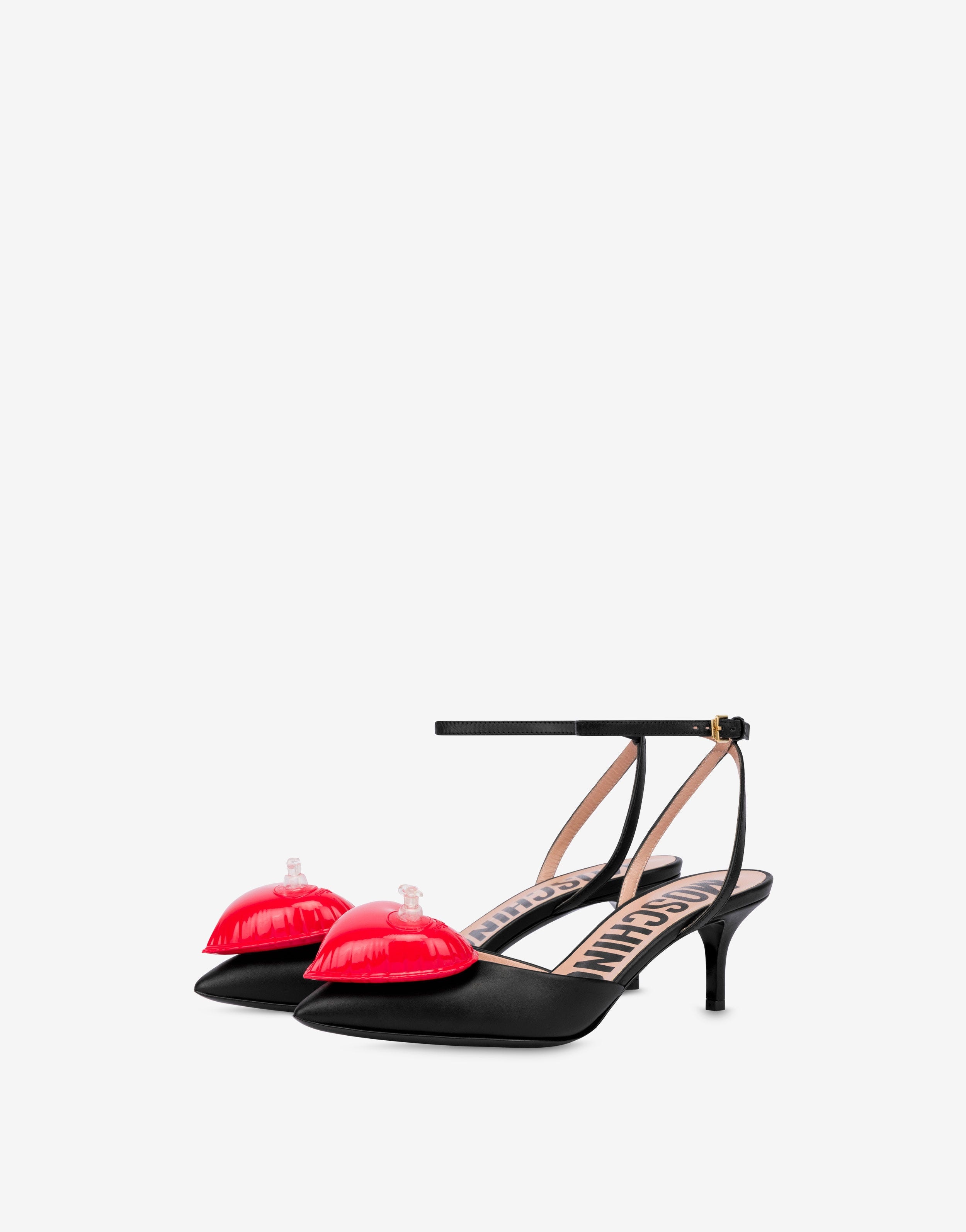 INFLATABLE HEART CALFSKIN SLINGBACKS - 1