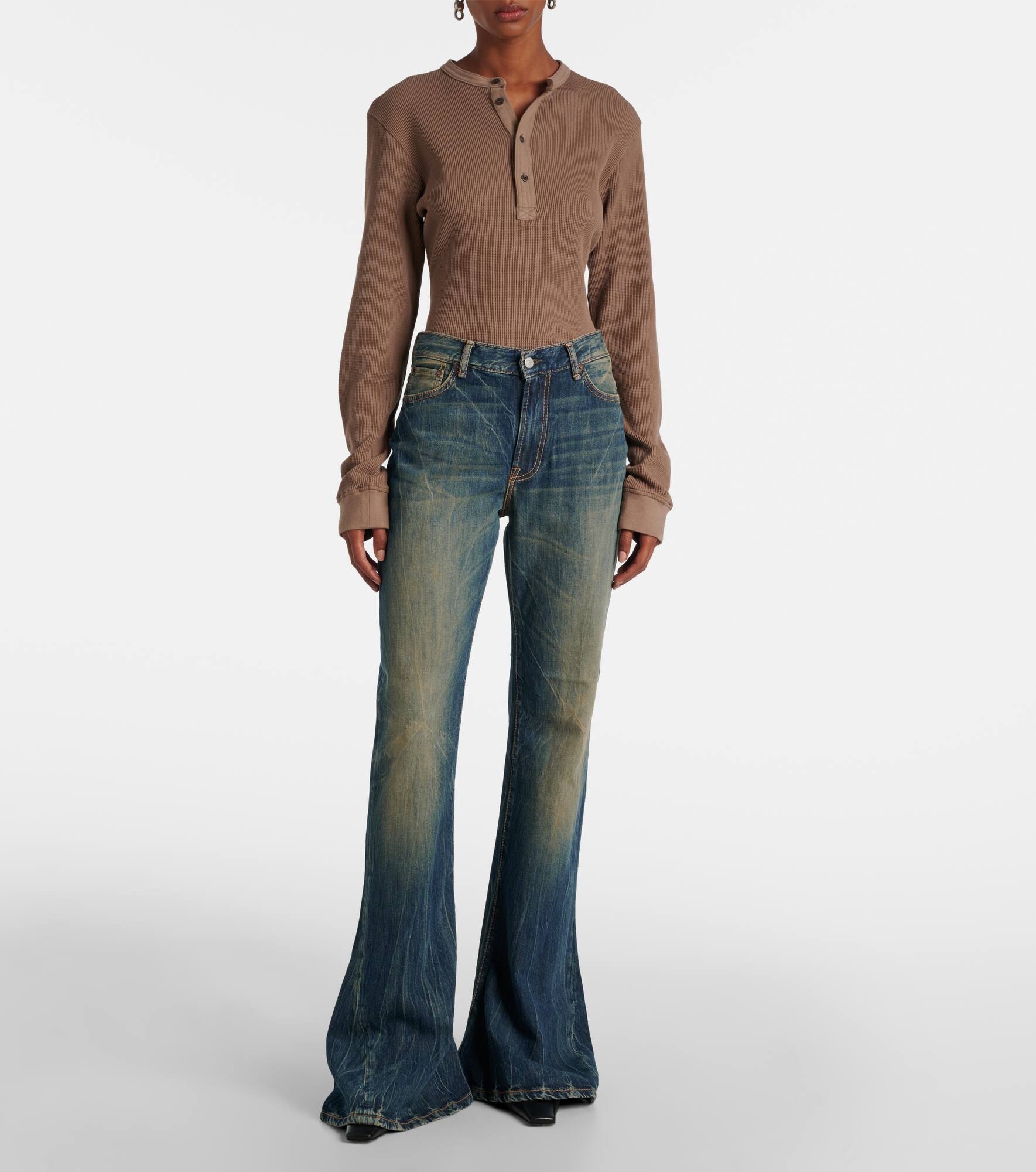 2024F high-rise bootcut jeans - 7