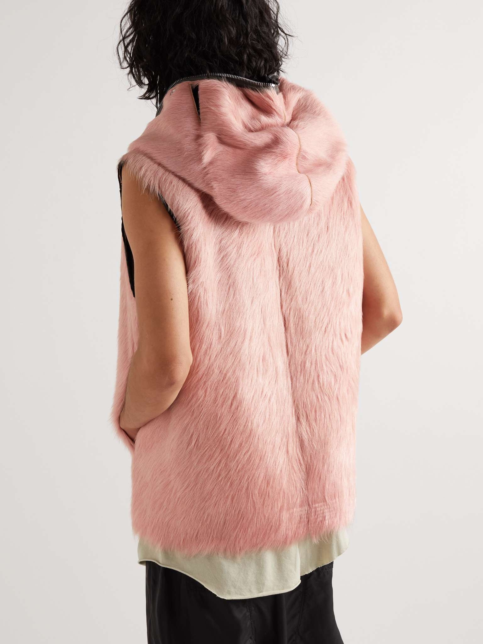 Calf Hair Hooded Gilet - 4