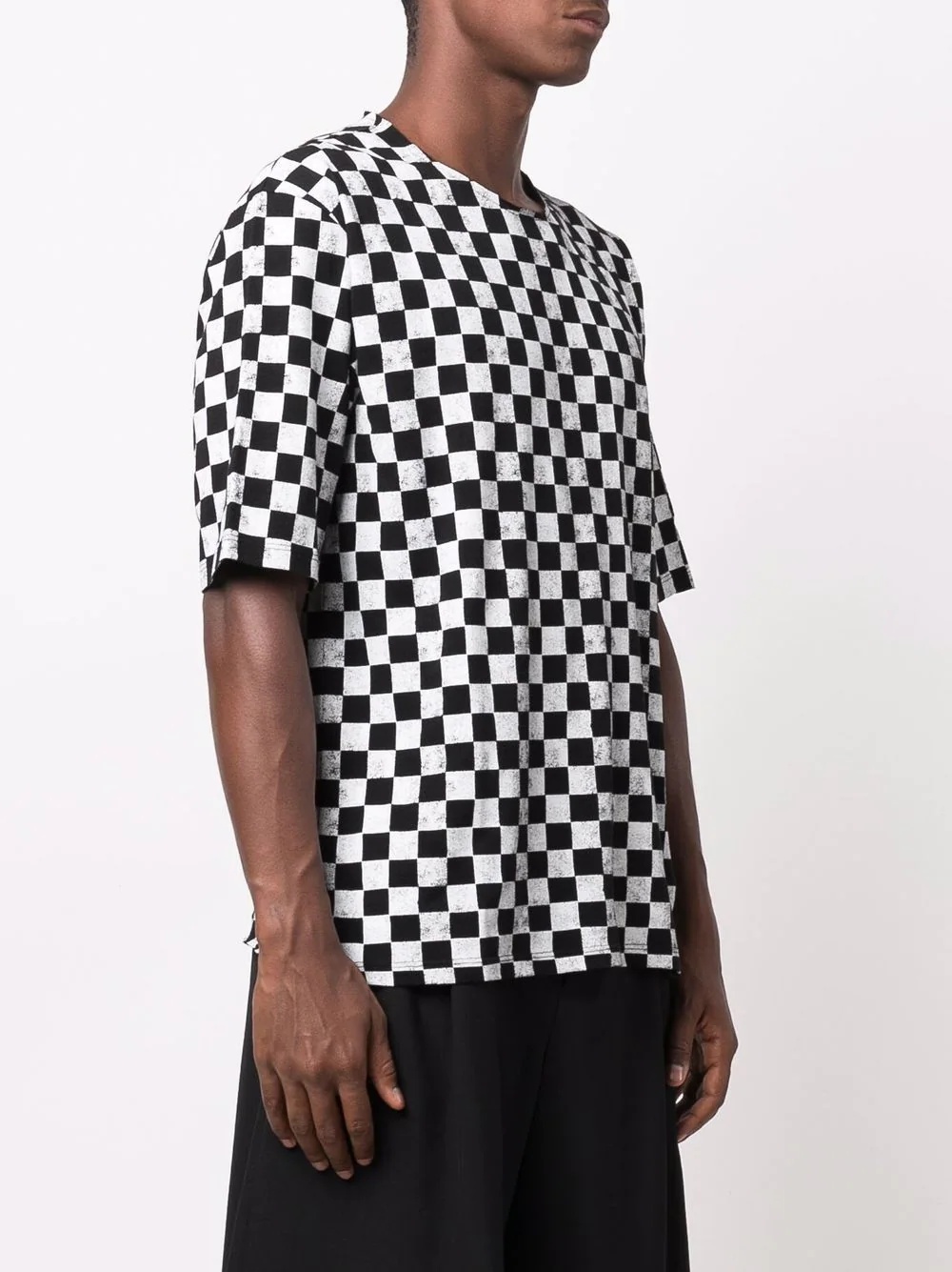 check-print T-shirt - 3