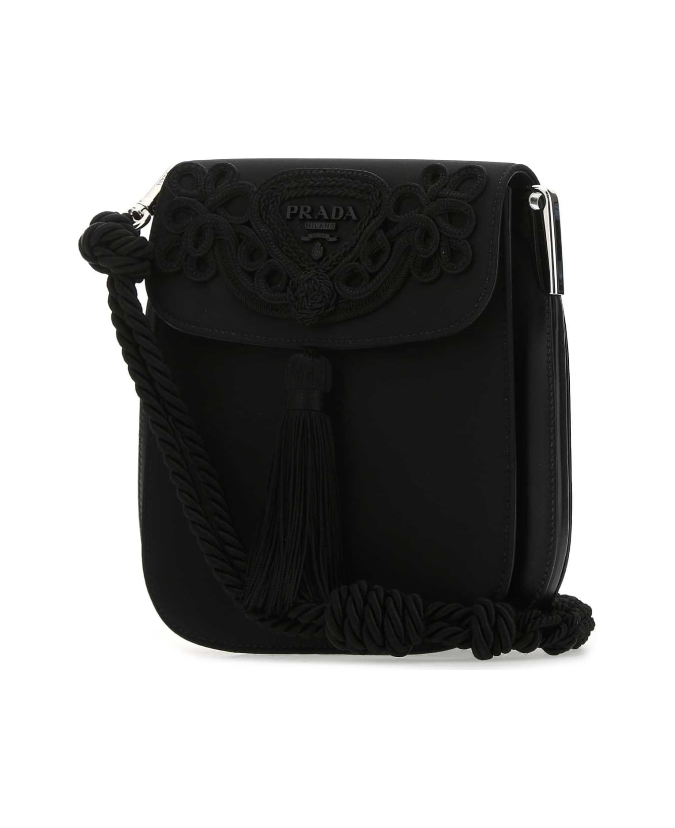 Black Nylon Crossbody Bag - 2