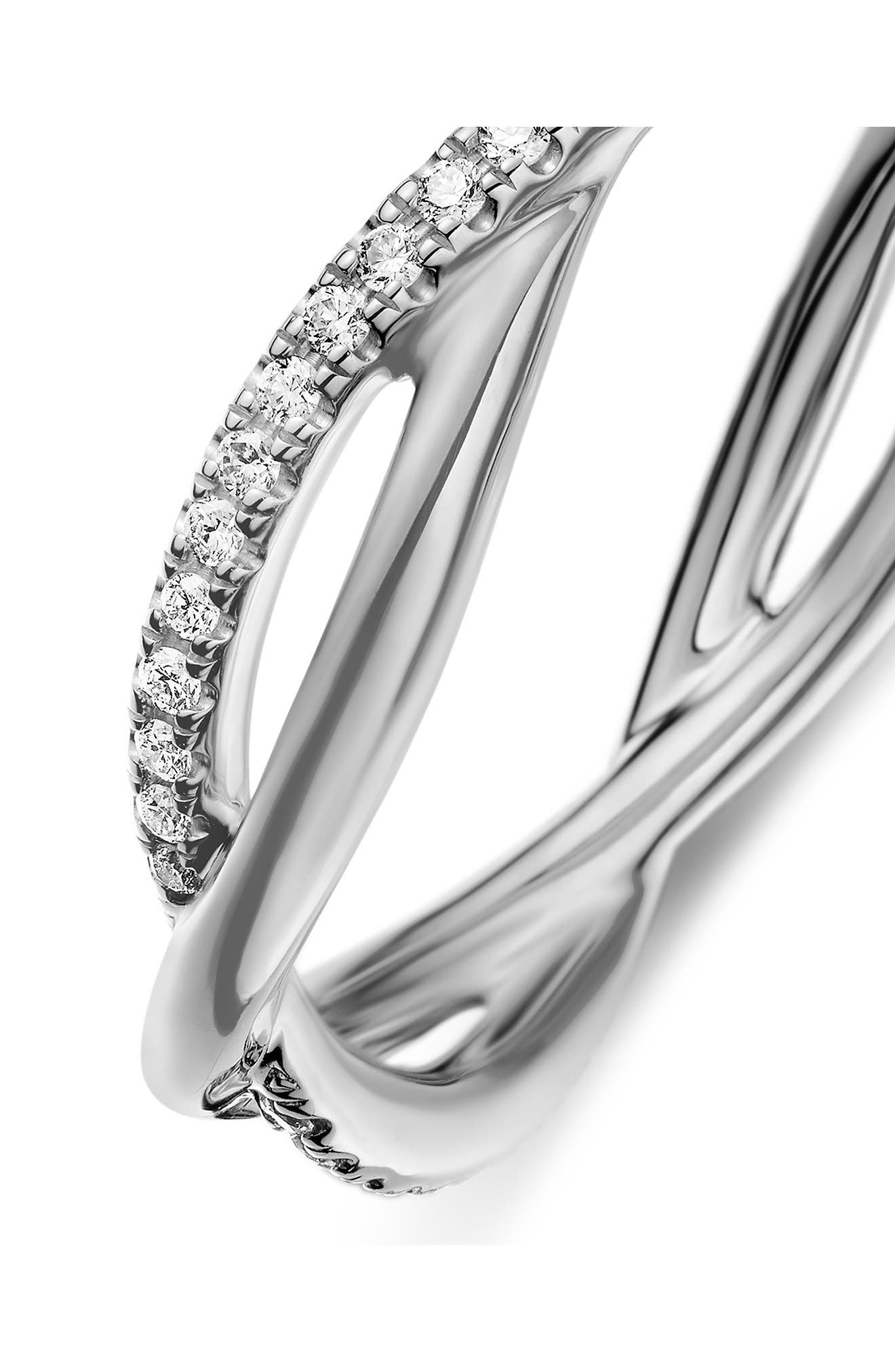 David Yurman DY Lanai Band Ring in Platinum with Pavé Diamonds at Nordstrom - 4