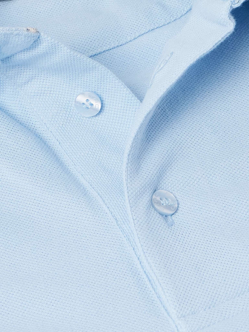 Logo-Embroidered Cotton-Piqué Polo Shirt 4