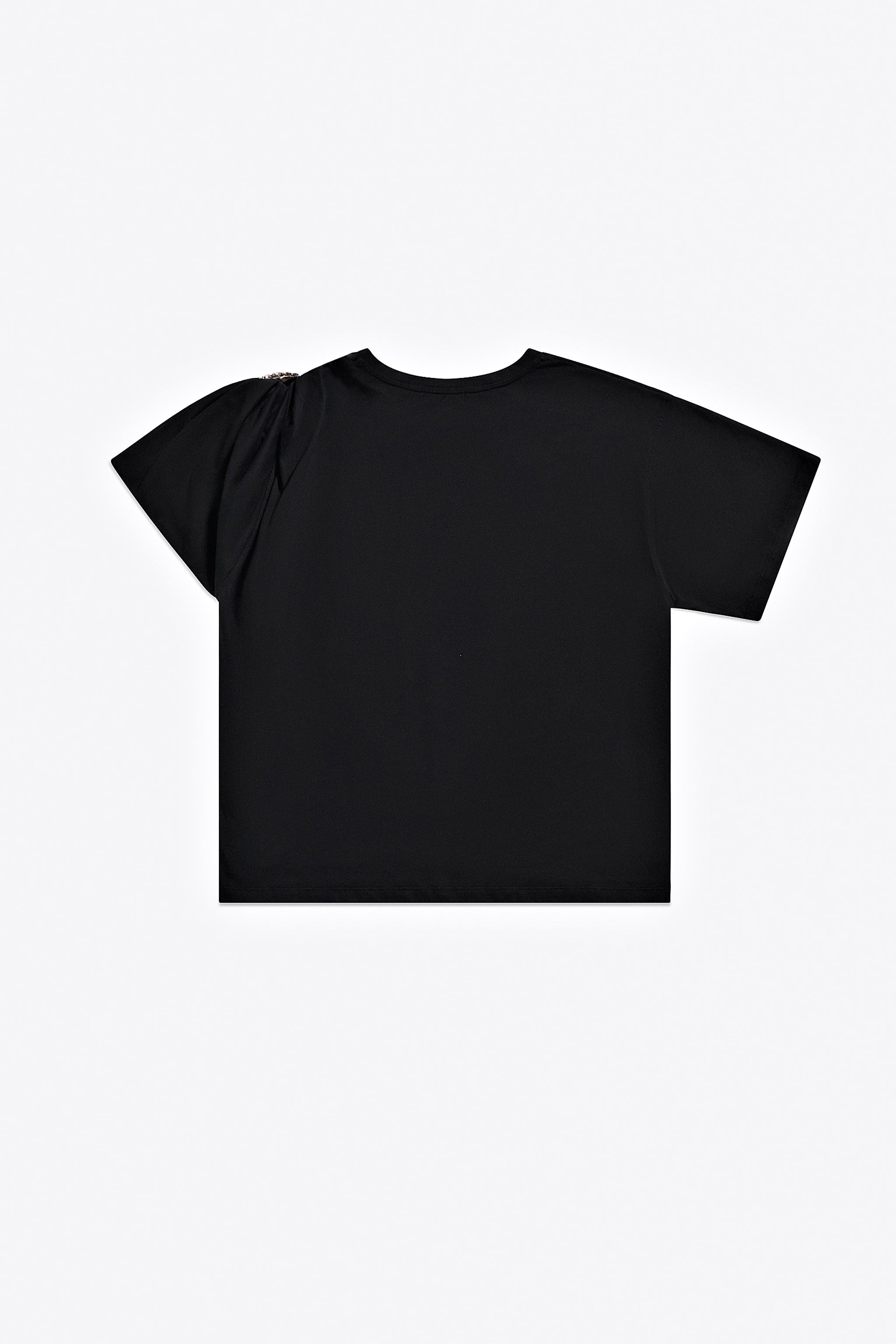 CRYSTAL CLUSTER ASYMMETRICAL SHORT SLEEVE T-SHIRT - 2