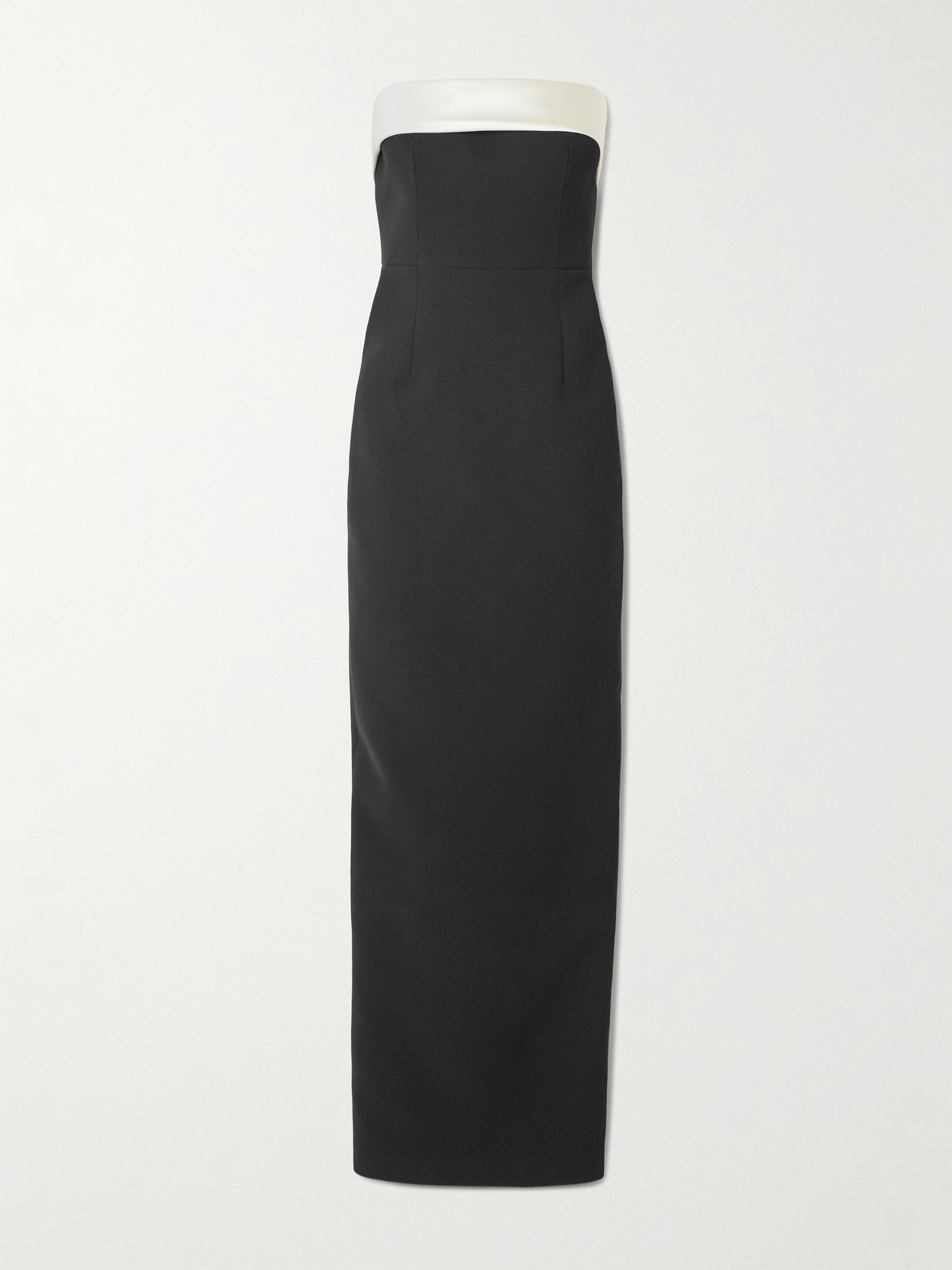 Rhea Strapless Satin-trimmed Crepe Gown - 1