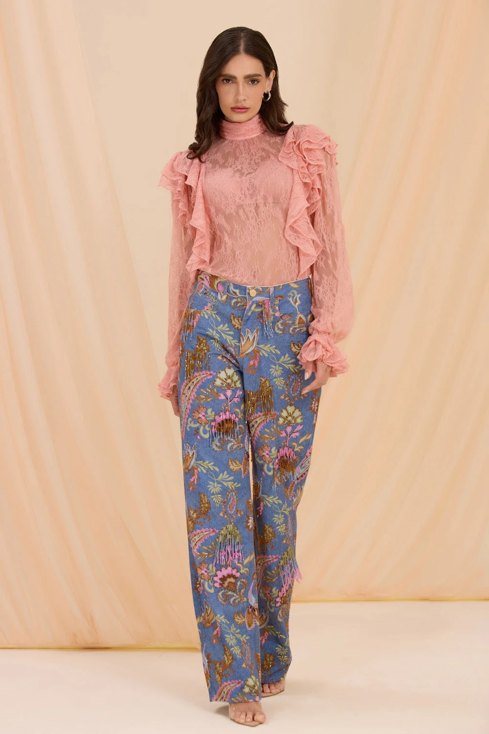 BOHO DENIM PANTS - 1