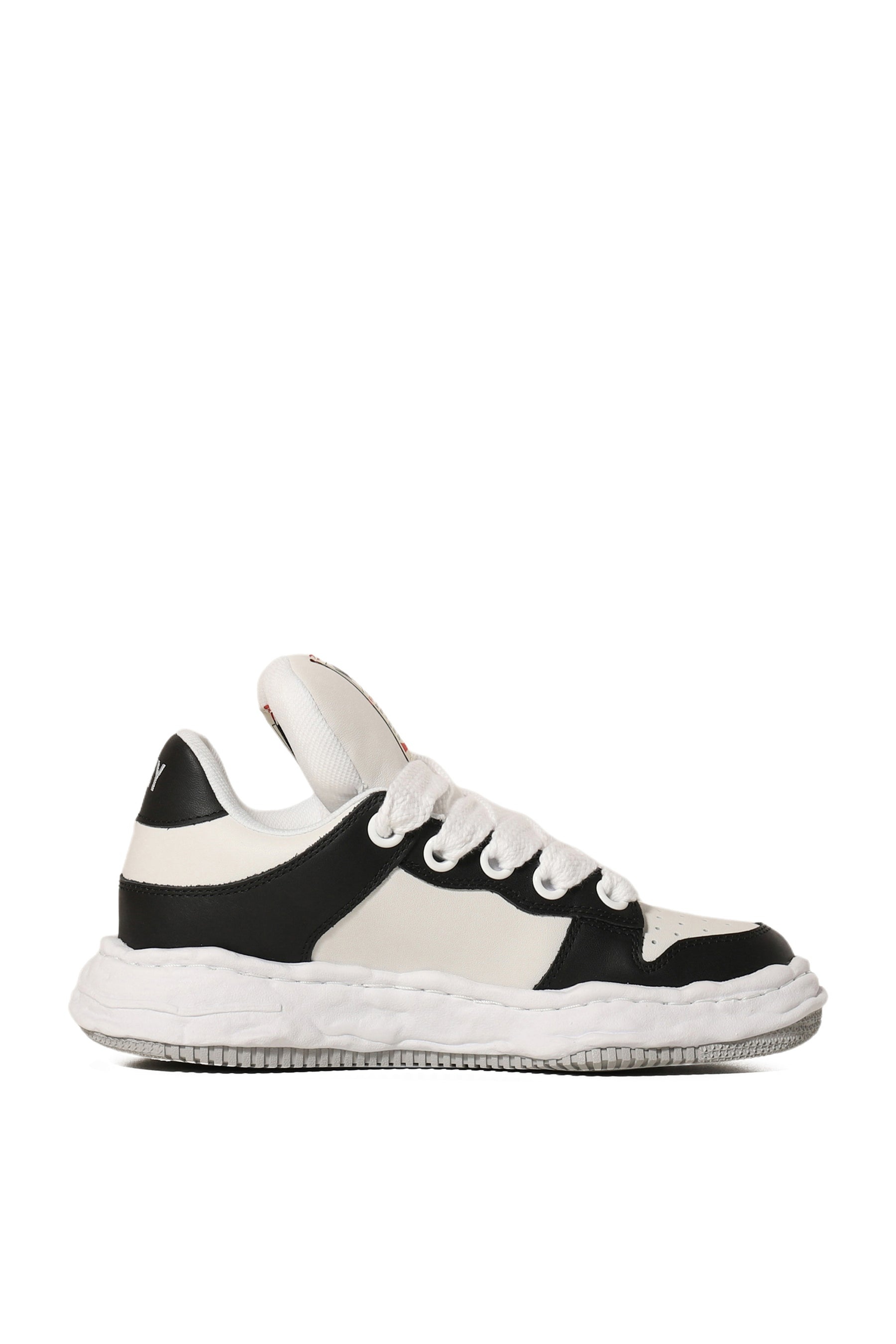 WAYNE LOW LEATHER PUFFER / BLK WHT - 2