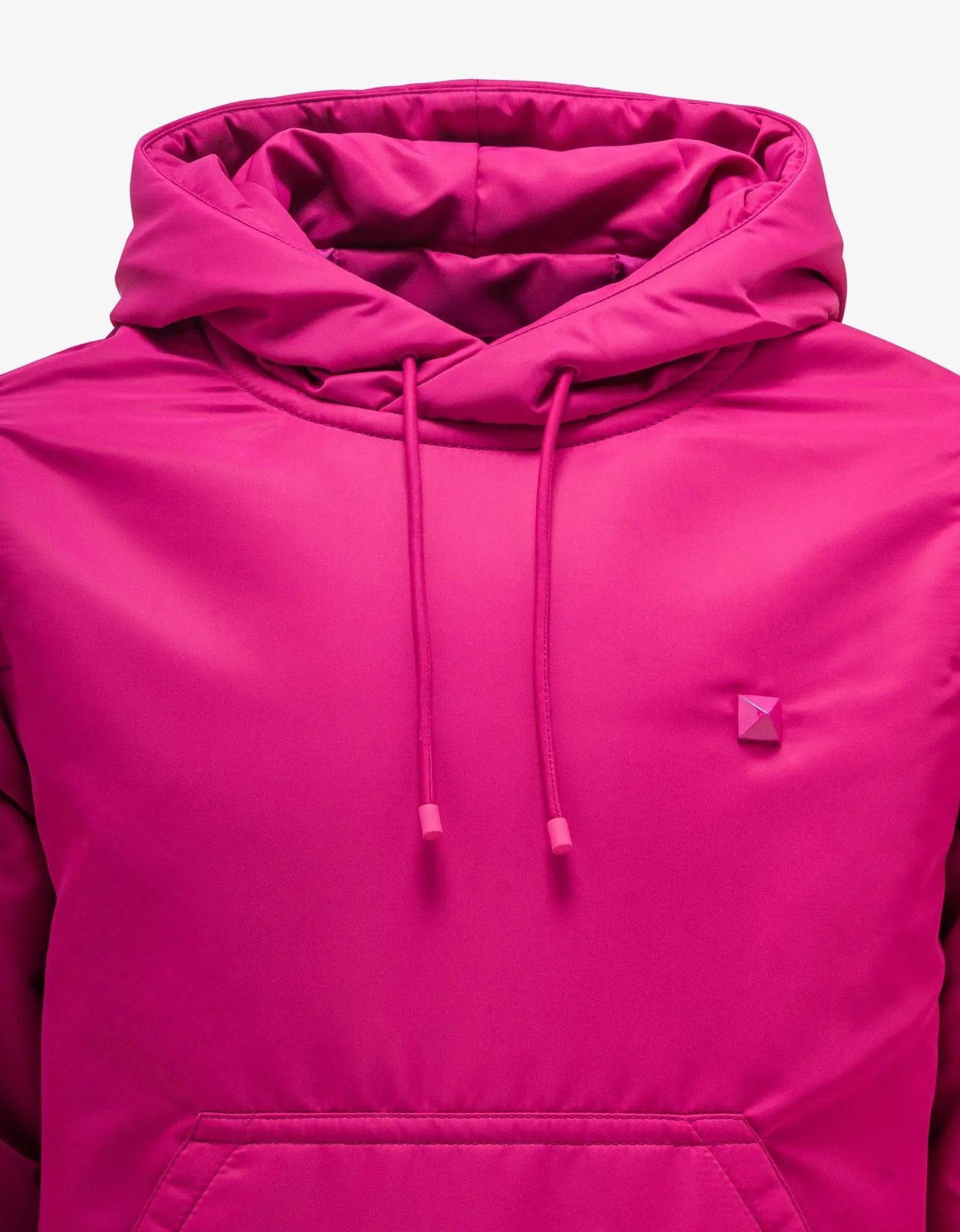 Valentino Pink PP Stud Detail Nylon Hoodie - 6