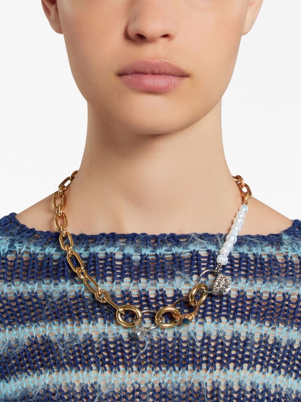 ring-embellished chain necklace - 4