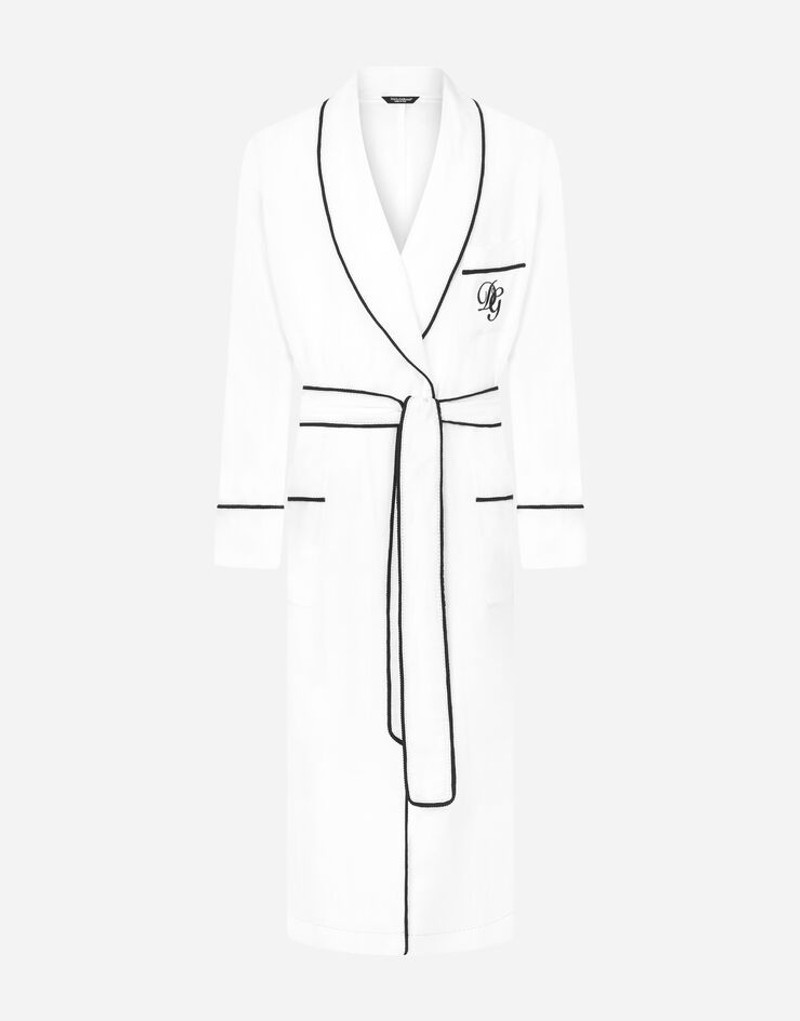 Linen bathrobe with DG embroidery 3