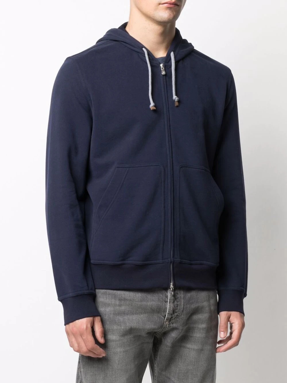 zip-up stretch-fit hoodie - 3