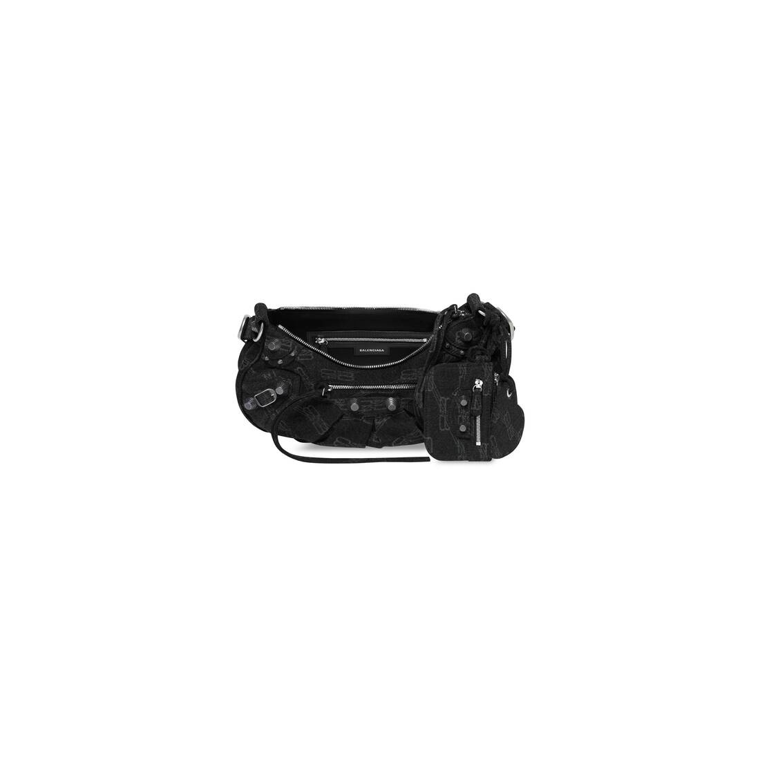 le cagole small shoulder bag bb monogram denim - 5