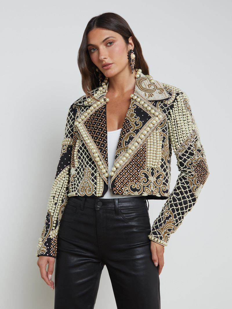 L'AGENCE Kya Embellished Jacket outlook