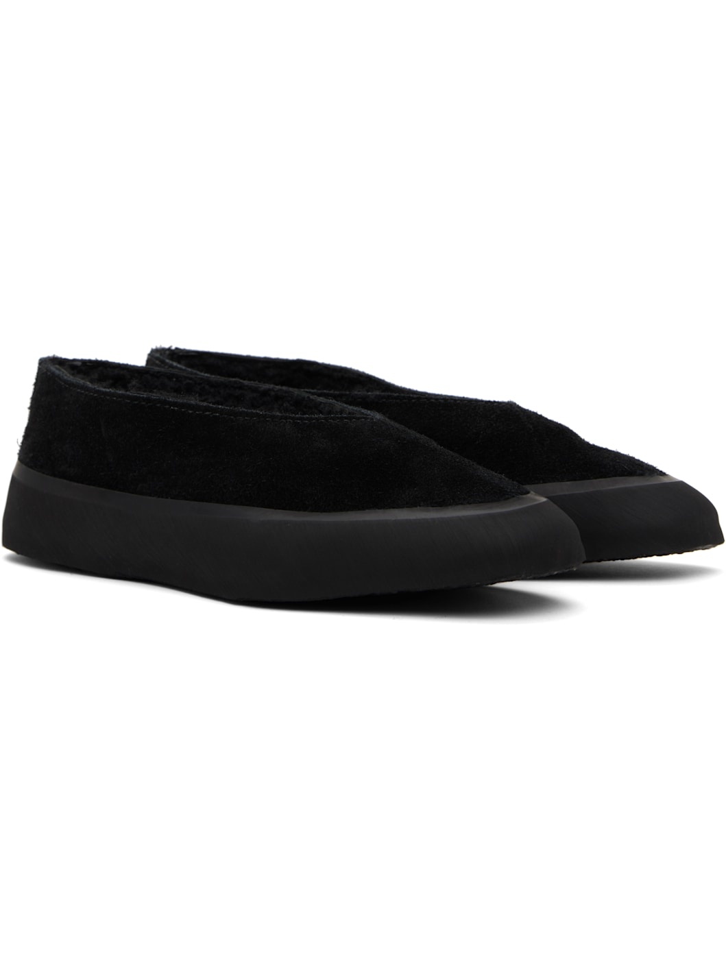 Black Apres Sci Suede Shearling Loafers - 4