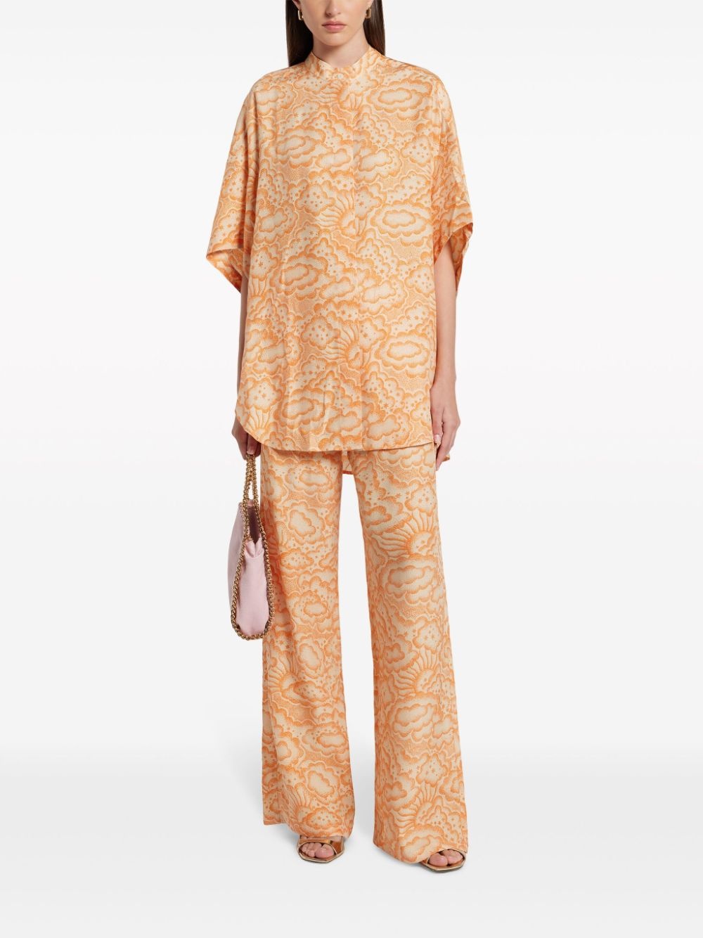 cloud-print tunic shirt - 2
