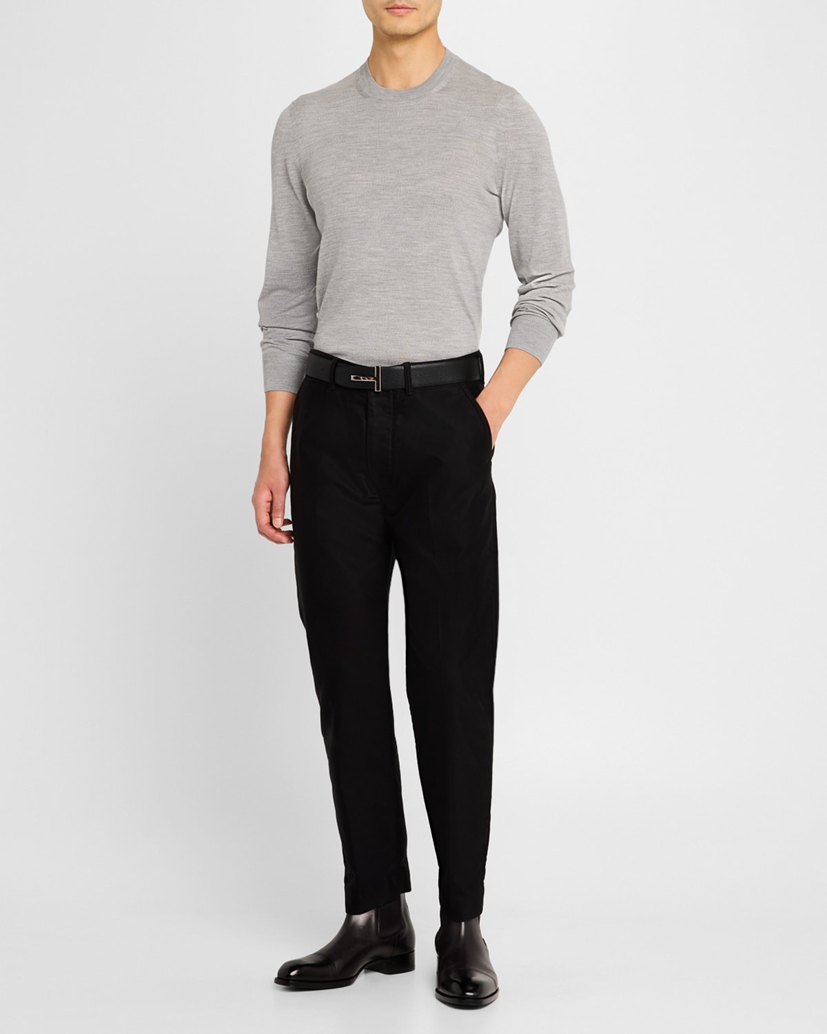 Men's Fine-Gauge Wool Sweater - 2