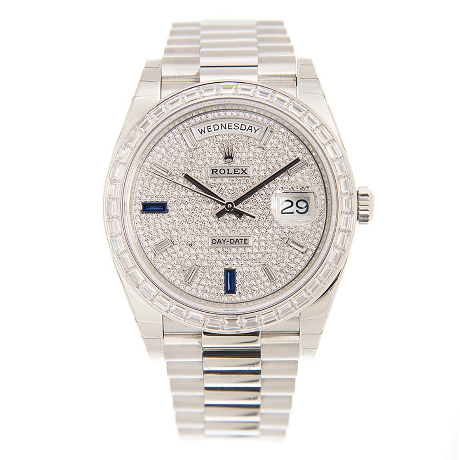 Rolex Day-Date 40 Automatic Chronometer Diamond-Pave Dial Men's Watch 228396tbr-0021 - 2