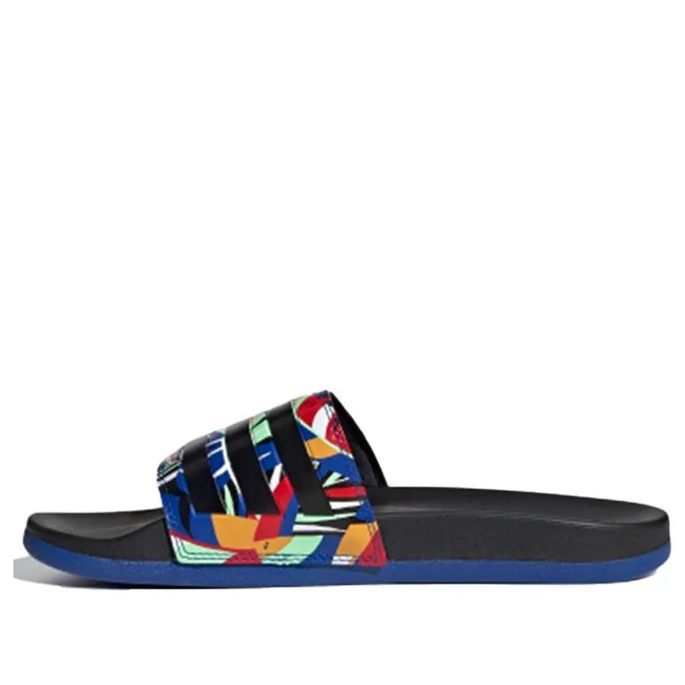 (WMNS) adidas Adilette Comfort 'Farm Rio Prints - Black Royal Blue' FW7255 - 1
