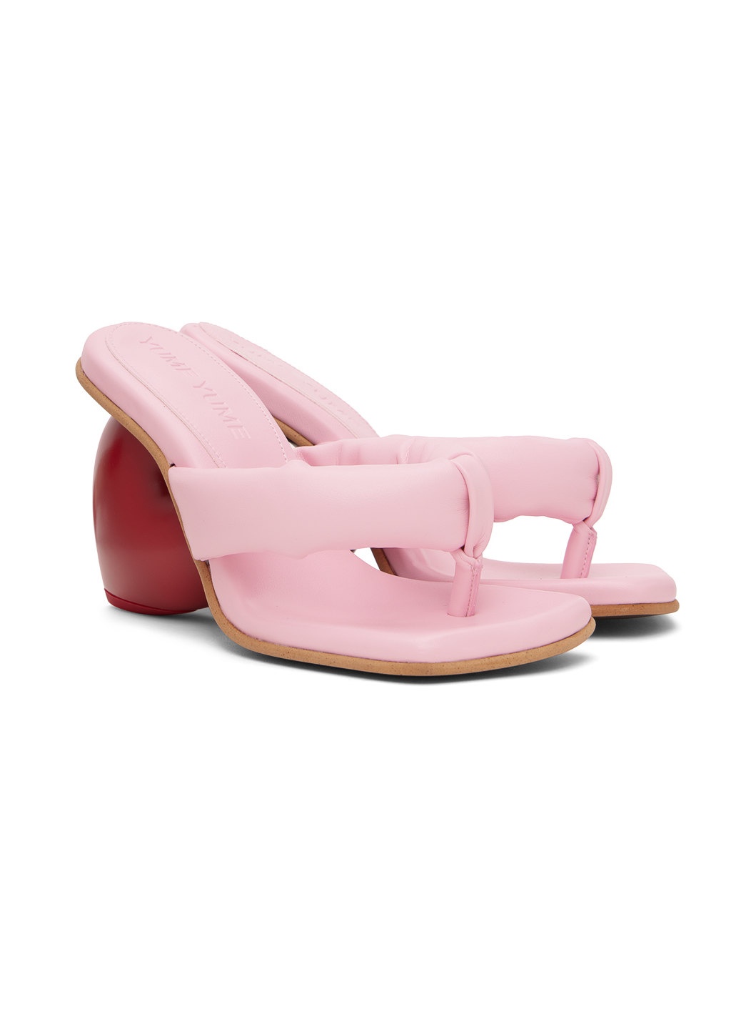 Pink & Red Love Mules - 4