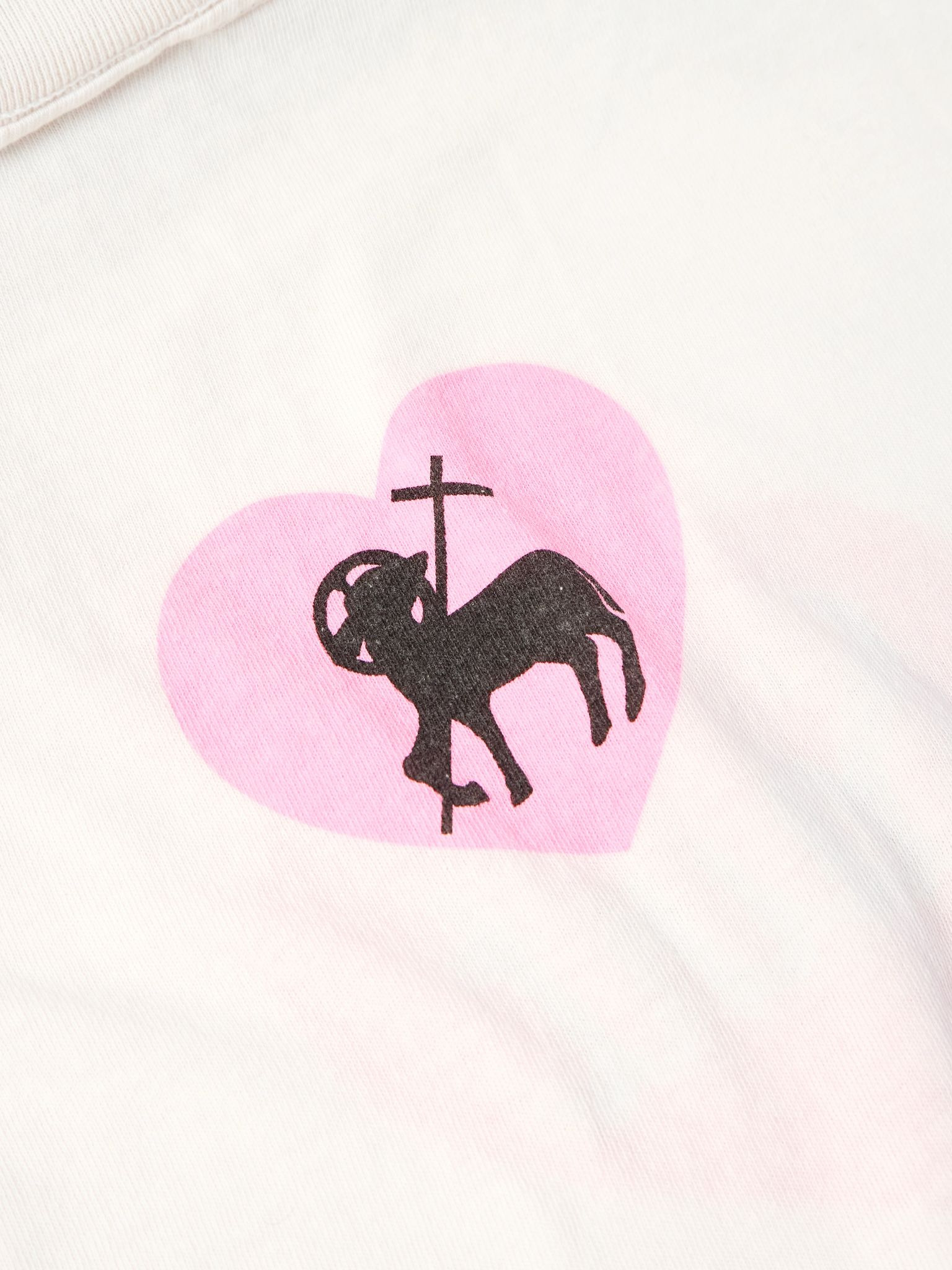 Heart Logo-Print Cotton-Jersey T-Shirt White - 4