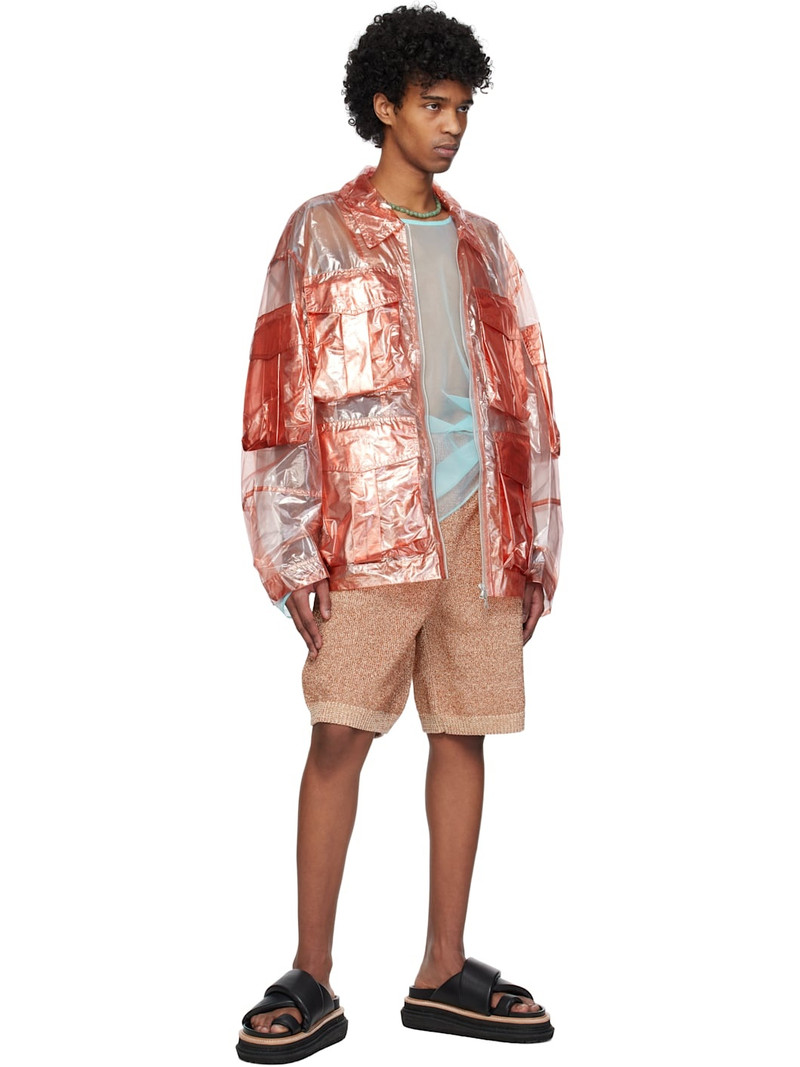 Dries Van Noten Orange Overdyed Transparent Jacket outlook