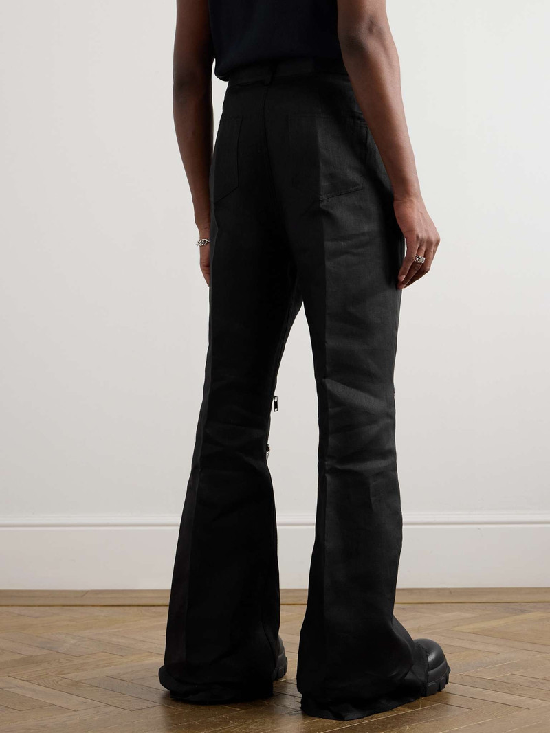 Bolan Flared Linen-Twill Cargo Trousers 4