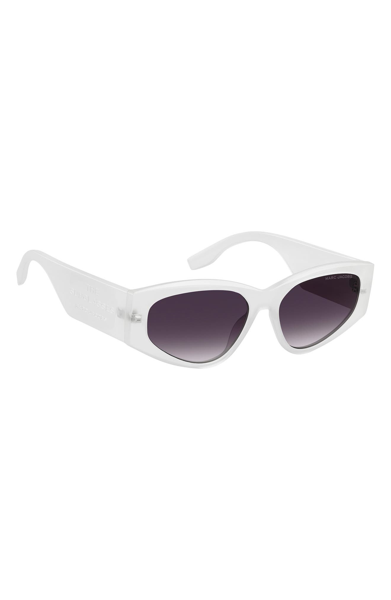 Marc Jacobs 56mm Gradient Cat Eye Sunglasses in Matte Crystal at Nordstrom - 6