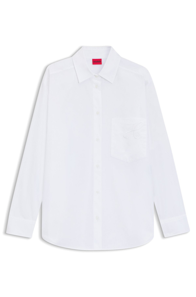 OVERSIZE-FIT BLOUSE WITH LOGO EMBROIDERY 1