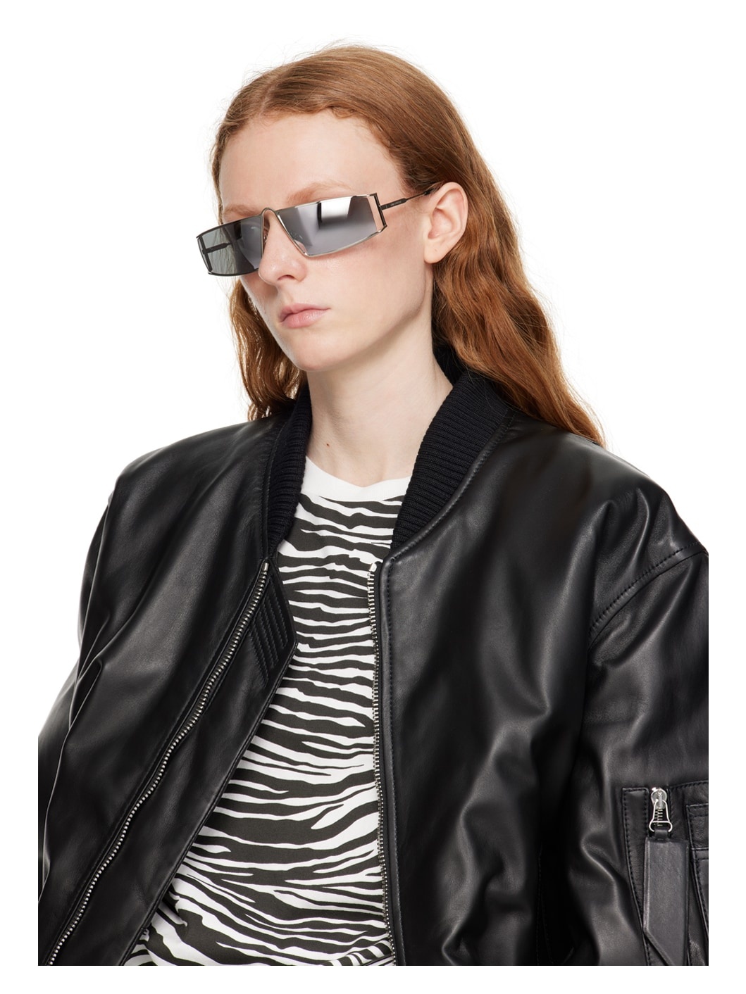 SSENSE Exclusive Silver SL 606 Sunglasses - 4