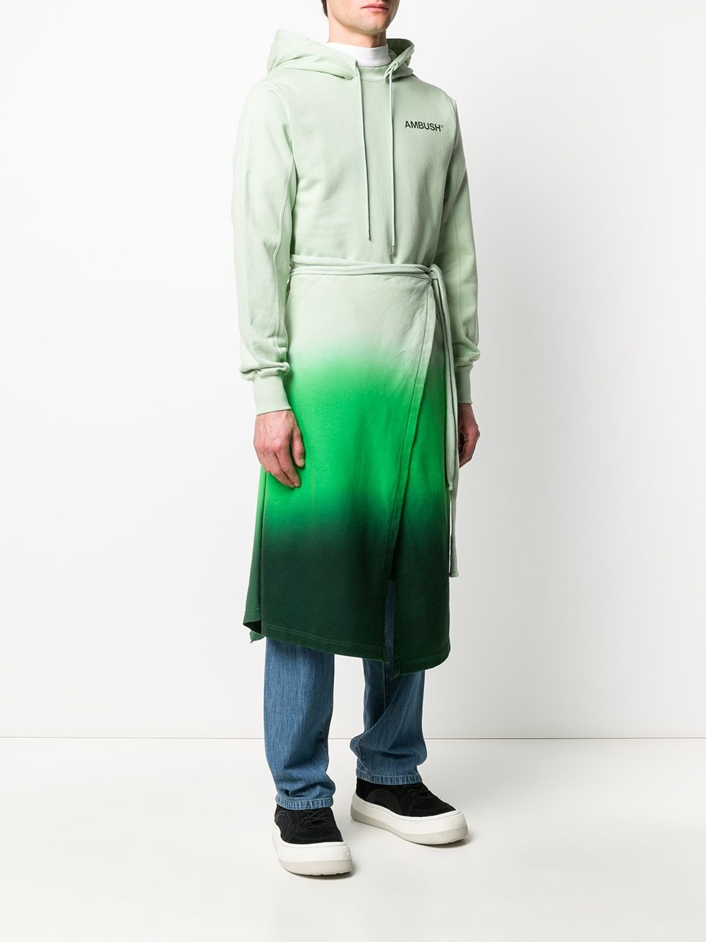gradient long hoodie - 3