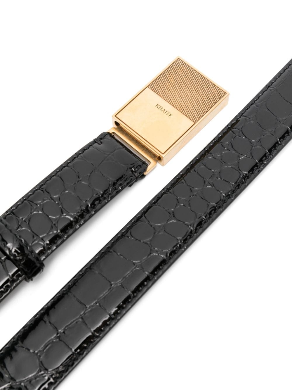 croc-embossed belt - 2