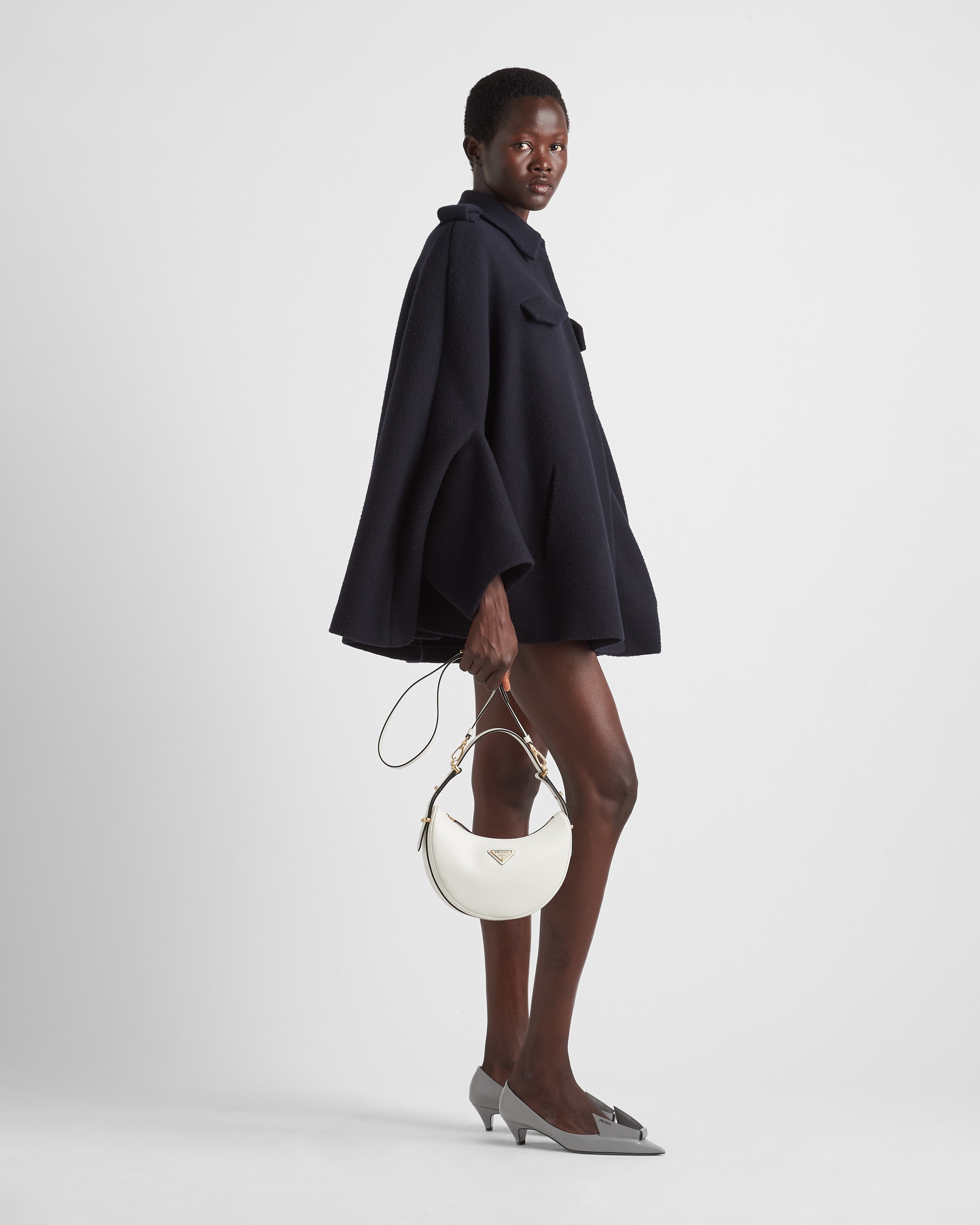 Prada Prada Arqué leather shoulder bag | REVERSIBLE