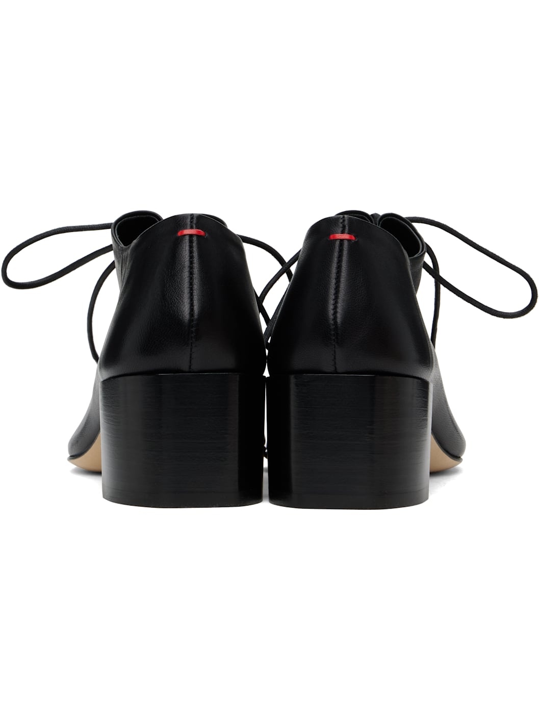 Black Cosima Nappa Leather Heels - 2