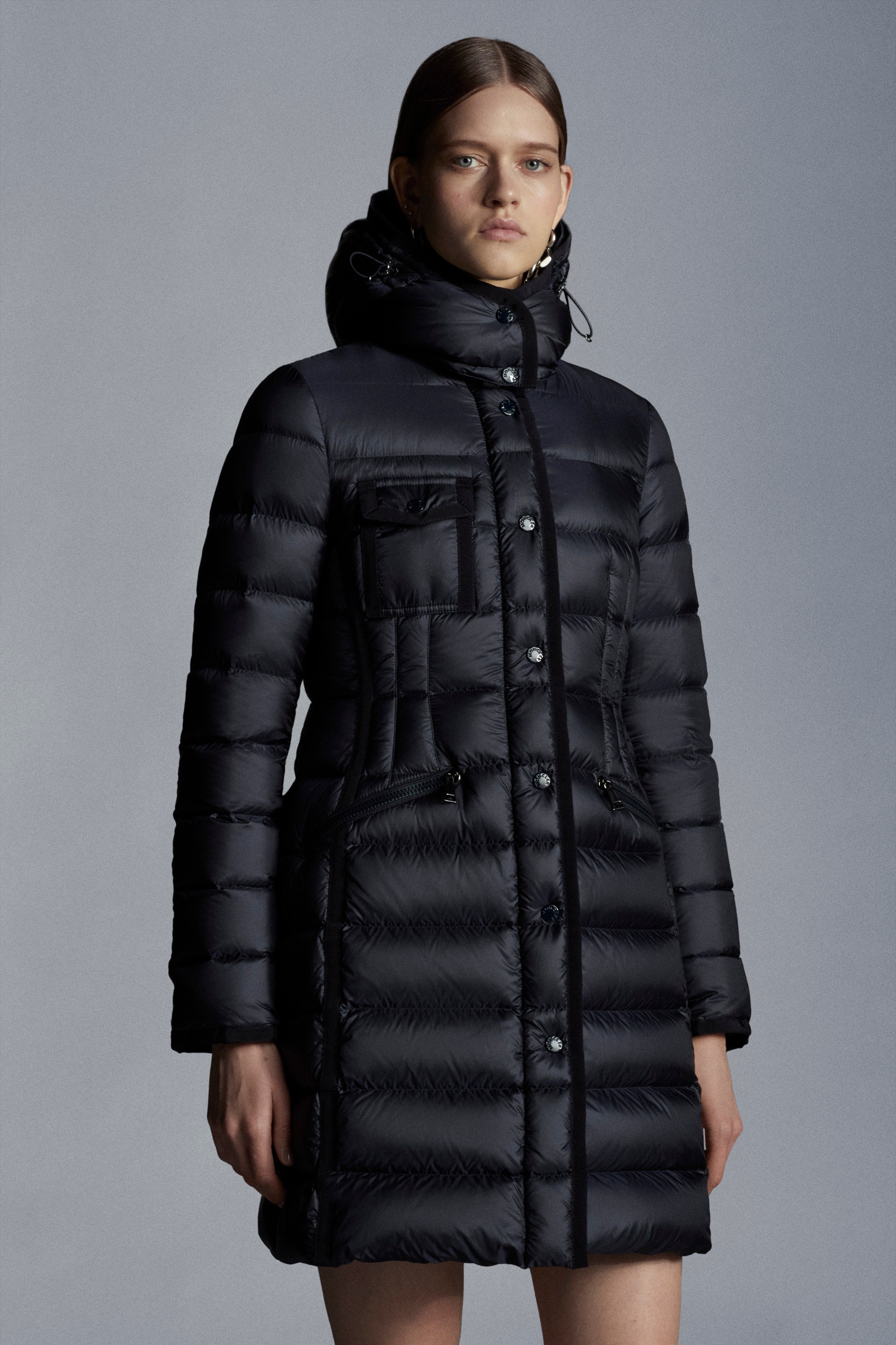 Down Jacket Hermine Moncler Coat Moncler Hermine Long Down Jacket